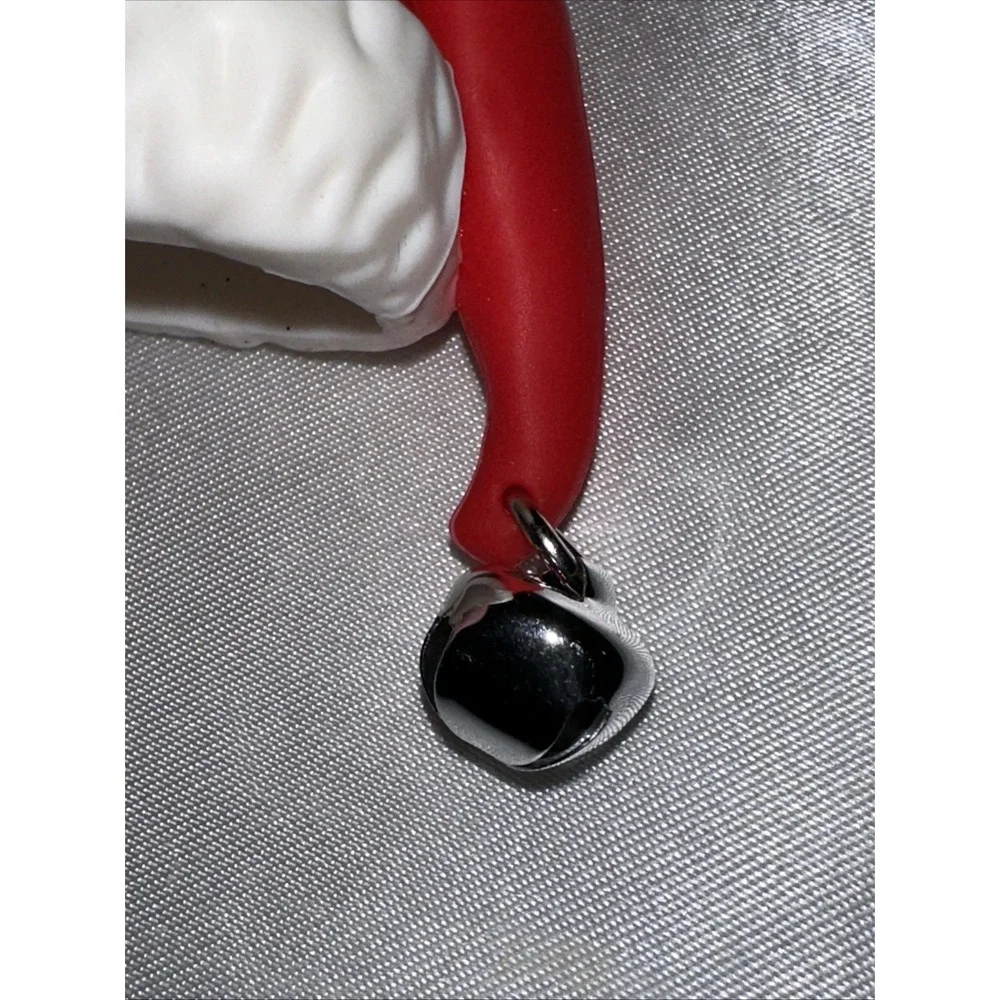 Bath & Body Works Santa Hat PocketBac Holder Red White Silicone Jingle Bell Tag